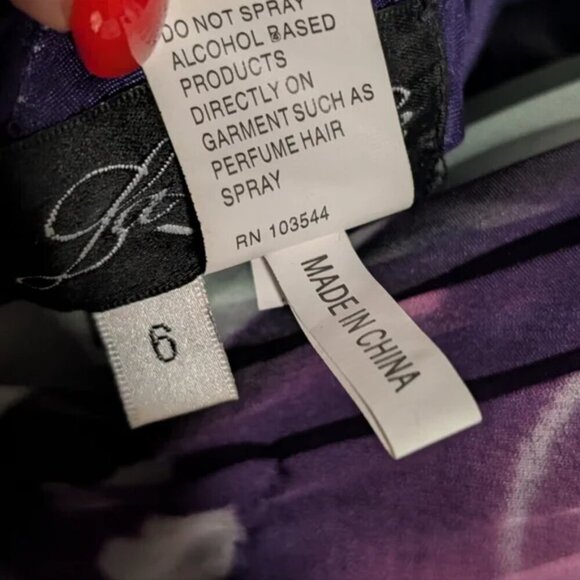 La Femme | One-Shoulder Butterfly Print Occasion Dress - Picture 14 of 16